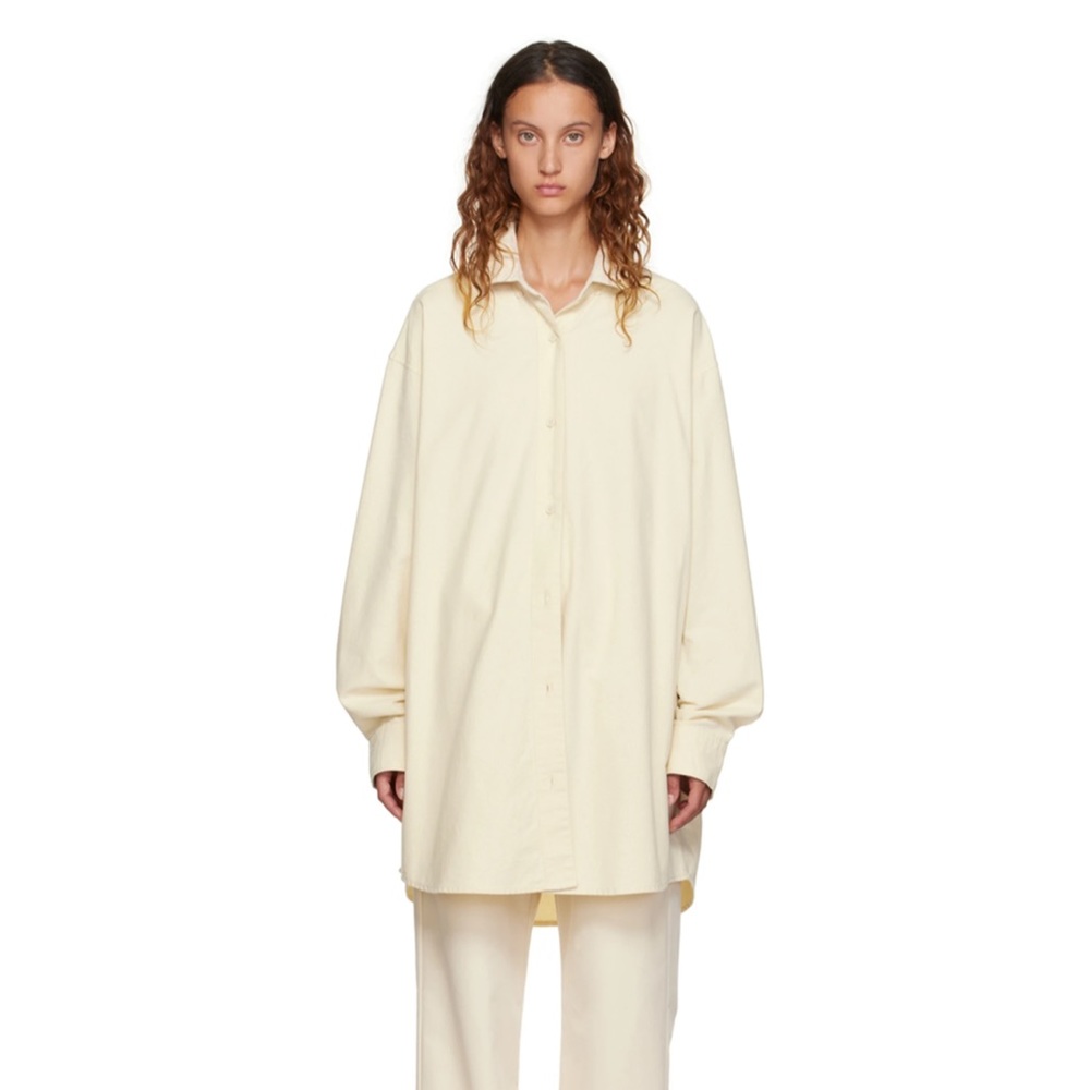 ESSENTIALS off white cotton shirt/dress.